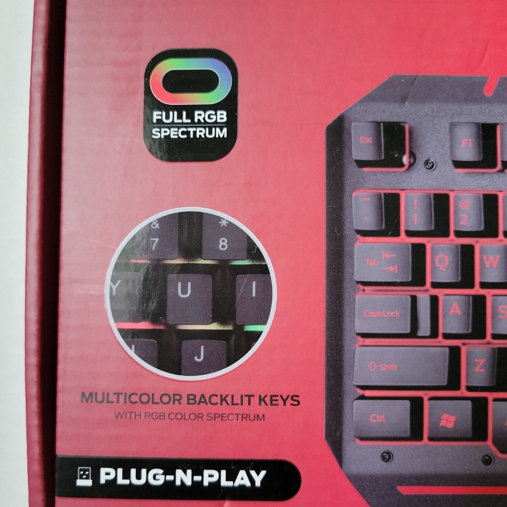 Monster LED GAMING Keyboard/ RGB Metal Keyboard New In Box - Picture 6 of 7